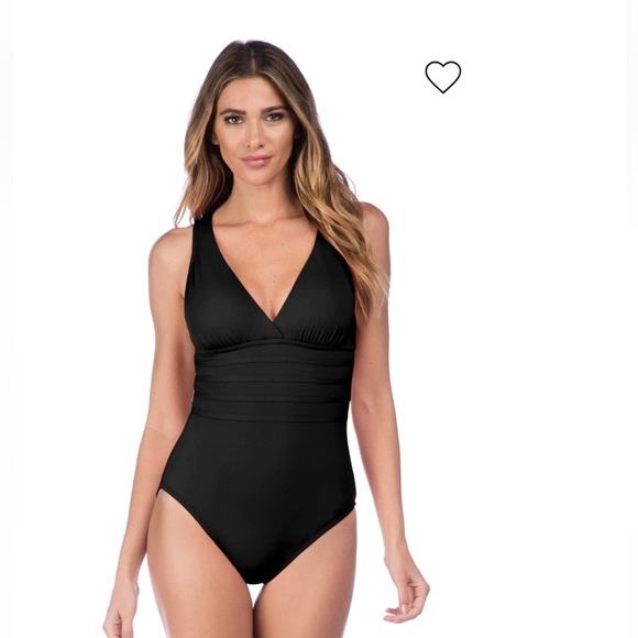 La Blanca Island Goddess Multi-Strap Cross-Back One Piece Swimsuit Size 10 NEW - Picture 1 of 12